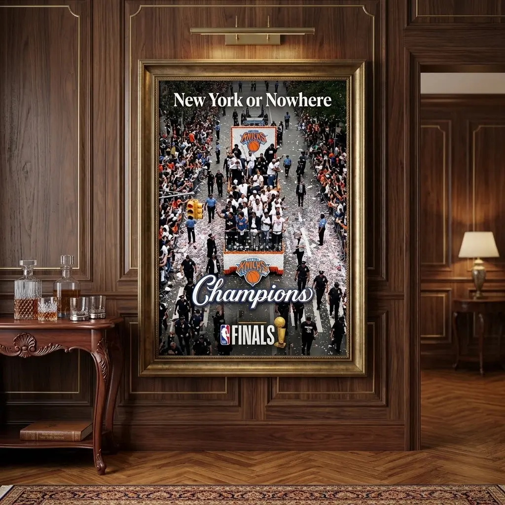 New York Knicks 2026 NBA Champions Poster, New York Or Nowhere Parade