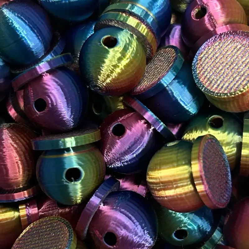 3-D printed flat back beads perfect for keychains, wristlets, pens, or for embellishing any DIY craft project