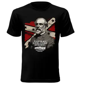 General Robert E. Lee Shirt CSA Southern Flag Tshirt Retro American History Pride Tee Confederate Heritage Tees Dixie Legacy Unisex T-Shirt For Summer Patriotic Oversized Graphic Streetwear Politics The South Rebel Classic Menswear Gift For Him Men Women
