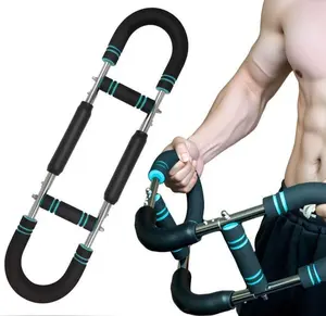 Arm Trainer, 60-110lb Adjustable Chest Workout Equipment, Arm Trainer, Arm Strength Trainer, Portable Power Twister Bar,Portable Spring Resistance for Home Workout Equipment Weight Lifting Straps
