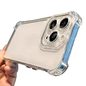 Anti-fall Soft Transparent Phone  for iPhone 15 16 16e 14 13 12 11 Pro Max X XS XR 6 6s 7 8 Plus Transparent Protective  Back Cover Minimalist Silicone Case Military Grade Rotating Camera Sleek Shockproof Cross Full Body Magnetic Alloy Aluminum aesthetic