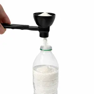 (2x) Matte Black Powder Scoop Measuring Spoon Long Handle Coffee Protein Supplement Scoop