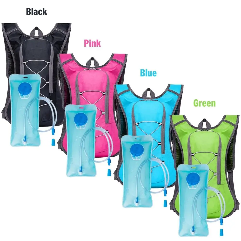 Breathable Ultralight Bike Backpack, Outdoor Sports Cycling Backpack, Camping Hiking Running Hydration Bag with 2L Water Bag