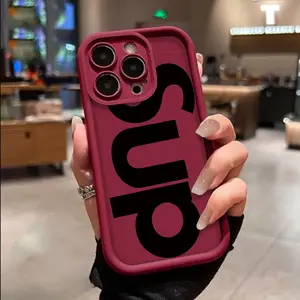 Creative Curved Geometric Art Design Phone Case for iPhone 17 AIR 15 PRO 16 PRO MAX 14 PLUS 13 RRO 12 PRO MAX Shockproof Drop-Proof TPU Protection Aesthetic Cover Black Magnetic Reindeer Christmas ultra thin anti-fall friend gift lovely high quality pink