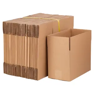 100 Pack 8"×6"×4" Kraft Corrugated Cardboard Boxes | Small Mailing Shipping Storage Cartons