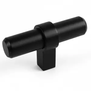 Cosmas 181FB Flat Black Euro Style T Bar Knob
