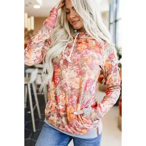 DoubleHood™ Sweatshirt - Oopsie Daisy, Features Floral Pattern, Classic Design, Ideal for Casual Wear