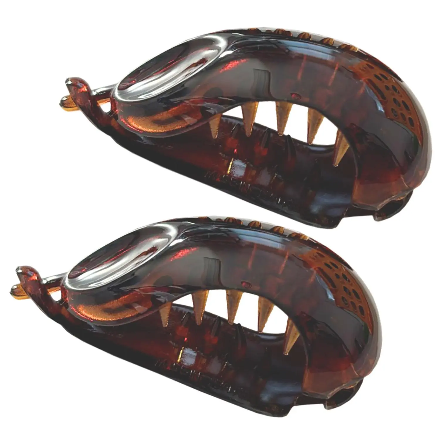 Parcelona Tortoise Banana Hair Clips for Women - Strong Hold Ponytail Holder