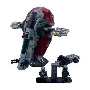 Acrylic Display Stand Compatible with LEGO® 75312 Boba Fett's Starship - Set not included