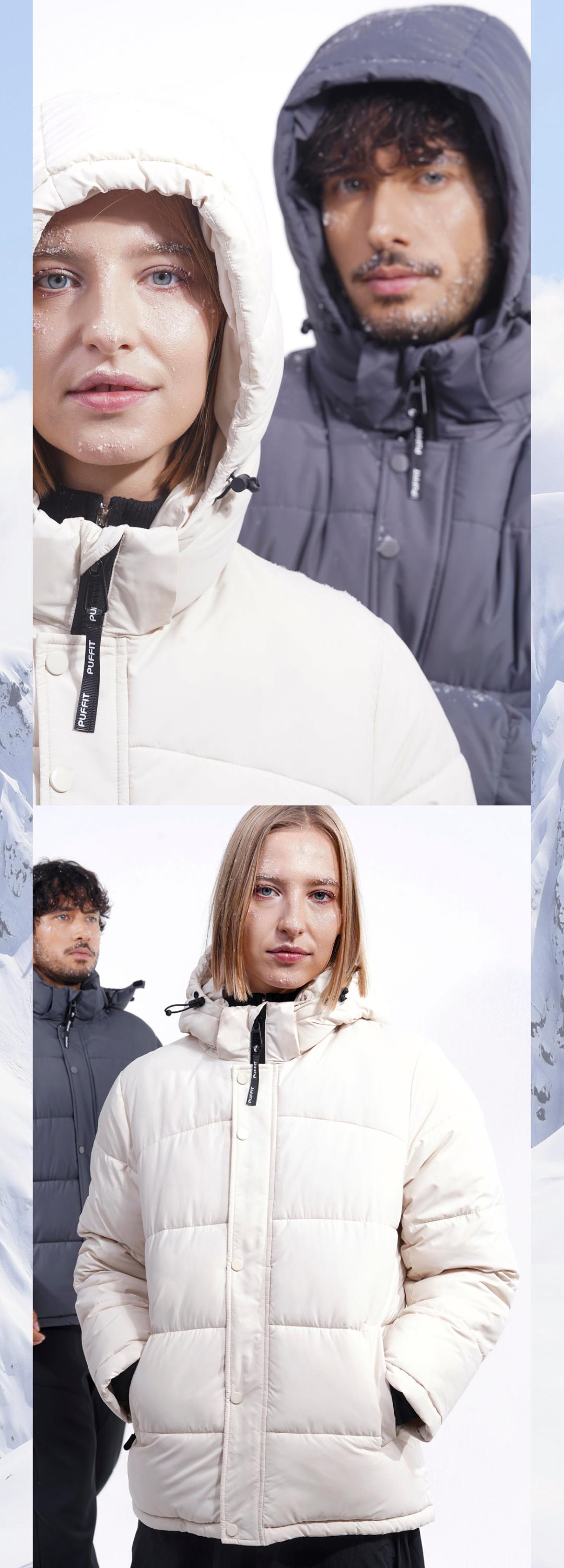 【Last Sale】PUFFIT WarmCore Premium Detachable-Hood Puffer Jacket | Classic Lightweight Winter Coat, Windproof, Water-Repellent, Adjustable Drawstring Design