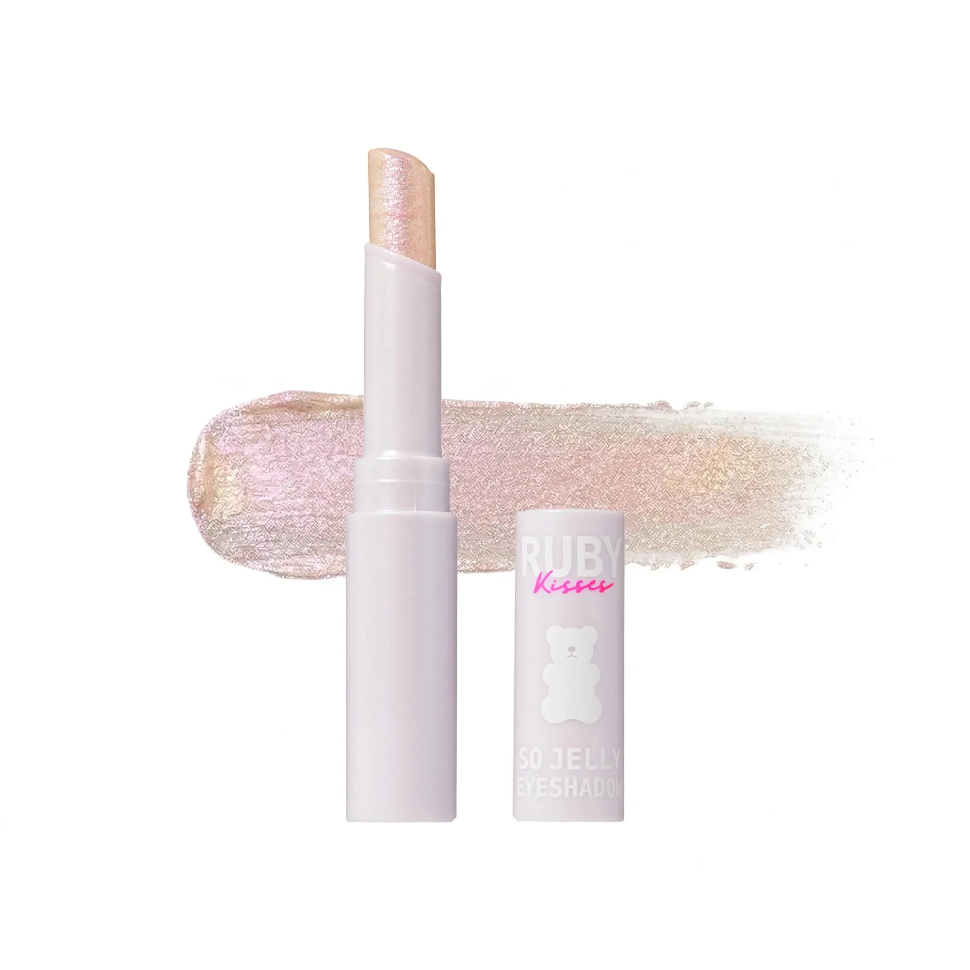 Ruby Kisses So Jelly Cooling Eyeshadow Stick: Crease-Resistant Bouncy Glitter Highlighter Long-Lasting Shimmer
