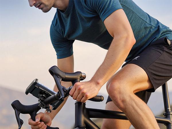 Lamicall Bike Phone Holder, Motorcycle Phone Mount - Motorcycle Handlebar Cell Phone Clamp, Scooter Phone Clip for 6" to 7" Smartphones