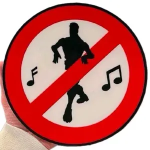 No Dancing Sign! Gaming accessories, room decoration, video games, funny, room decor, gag gifts, prop, party, desk toy, birthday, setup, memes, home, cute, battle royale, game gift collectible, collectibles, sign