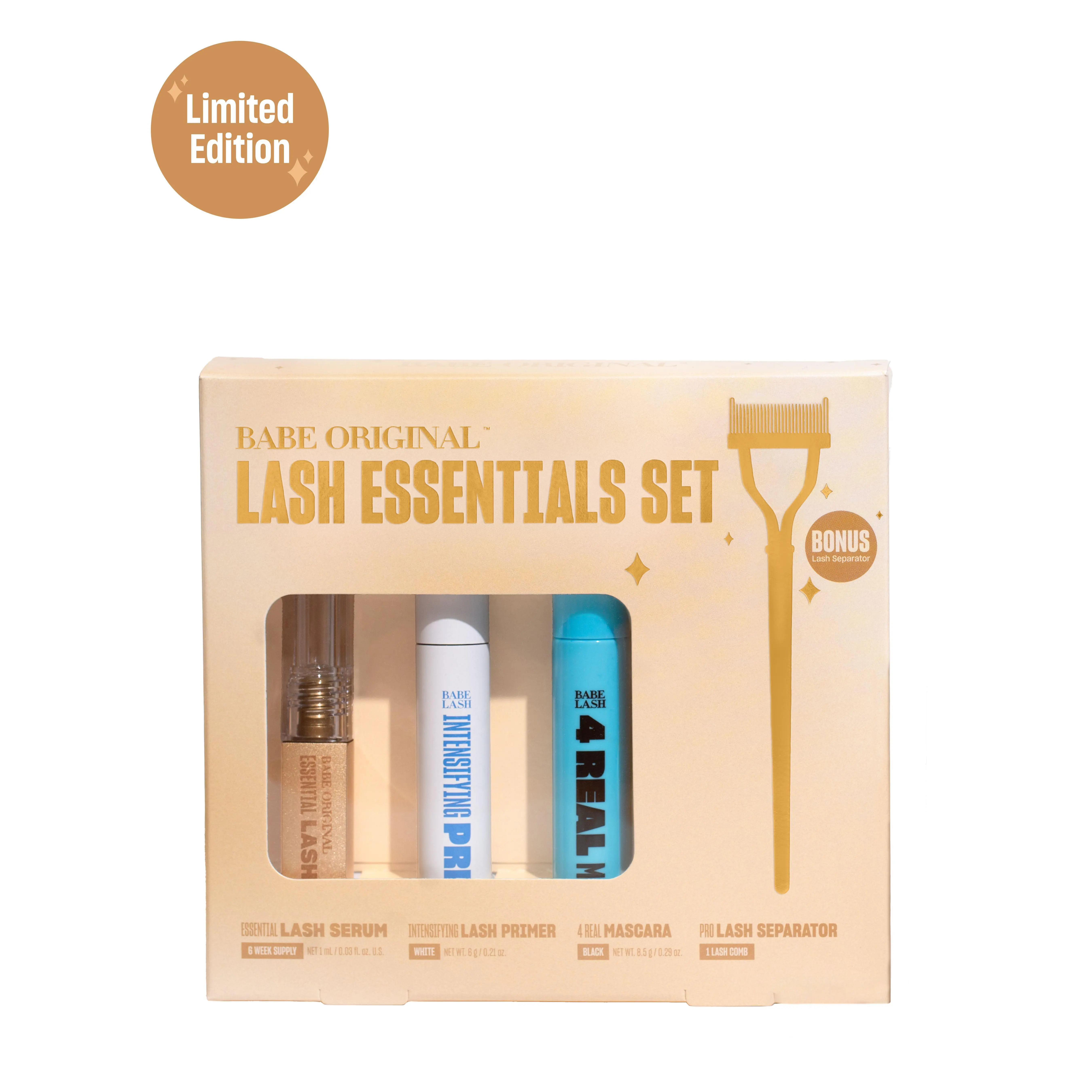 Limited Edition Lash Essentials Set, New Limited Edition Lash Enhancement, Babe Lash Eyelash Serum Set, Easy Application, Beauty Influencer Approved Starter Set