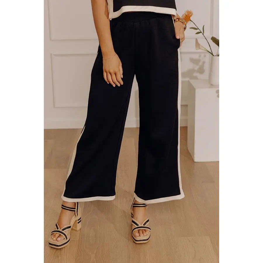 Dolce Days High Waist Wide Leg Scuba Pants