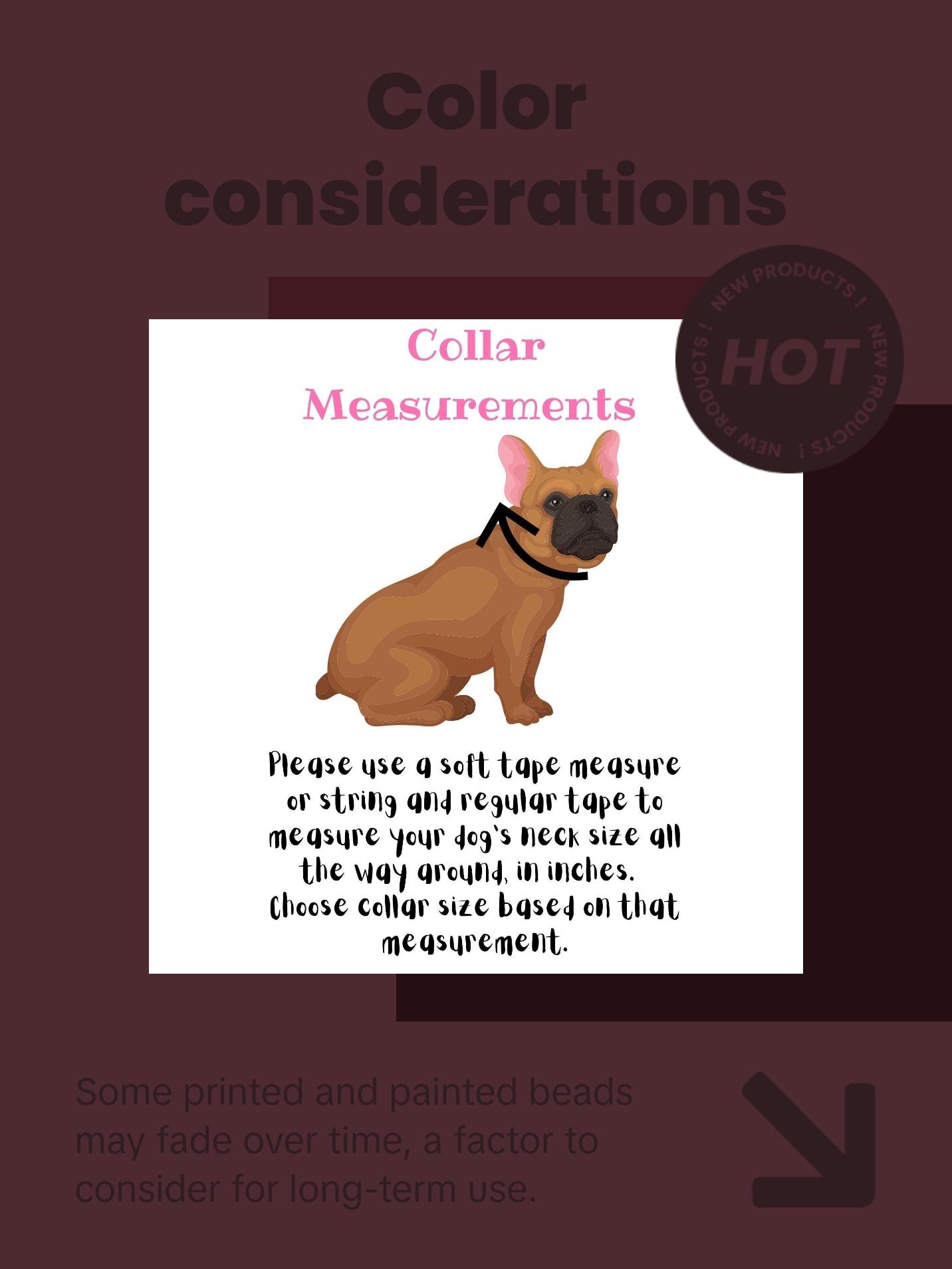 Champagne Cupcakes Beaded Dog Collar | Durable Pearl Dog Necklace | Custom Jewelry for Dogs | Wedding Dog Pearls | Bead Collar