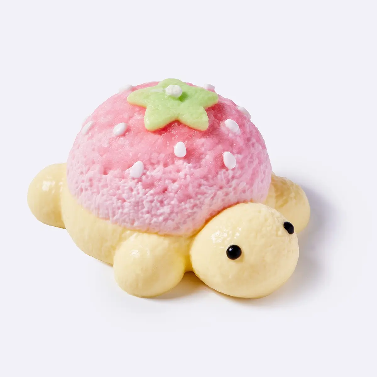 TABASQUISHY Strawberry-Themed Plush Turtle Toy,cute and non-toxic silicone dumpling toy has a slow rebound effect and can relieve anxiety,can be used as decoration for bags or for collection
