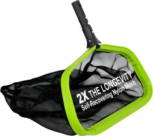 Sepetrel Pool Net,20 Inch Professional Swimming Pool Leaf Skimmer Nets for Cleaning with Nylon Deep Bag,Heavy Duty Aluminum Frame & Handle Rake(Pole Not Included)