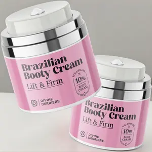 Divine Derriere BRAZILIAN Booty Cream with 10% Volufiline - Visibly Firming Cream Clinically Proven for Cellulite, Stretch Marks, Lift & Firm Bum Bum Cream - Body Care Skin Care Lotions Scented Plant Based Moisturizer Body Butter