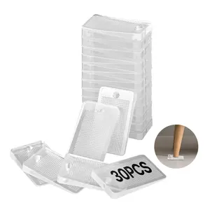 【Summervibes】VEVOR Furniture Leveling Shims,  30 PCS 1.97 x 1.16 x 0.22 inch Non-Skid Clear Plastic Pads, Easy-to-Cut Furniture Leveler, Ideal Shim Leveler for Couch, Refrigerator, Table Legs to Avoid Wobbling