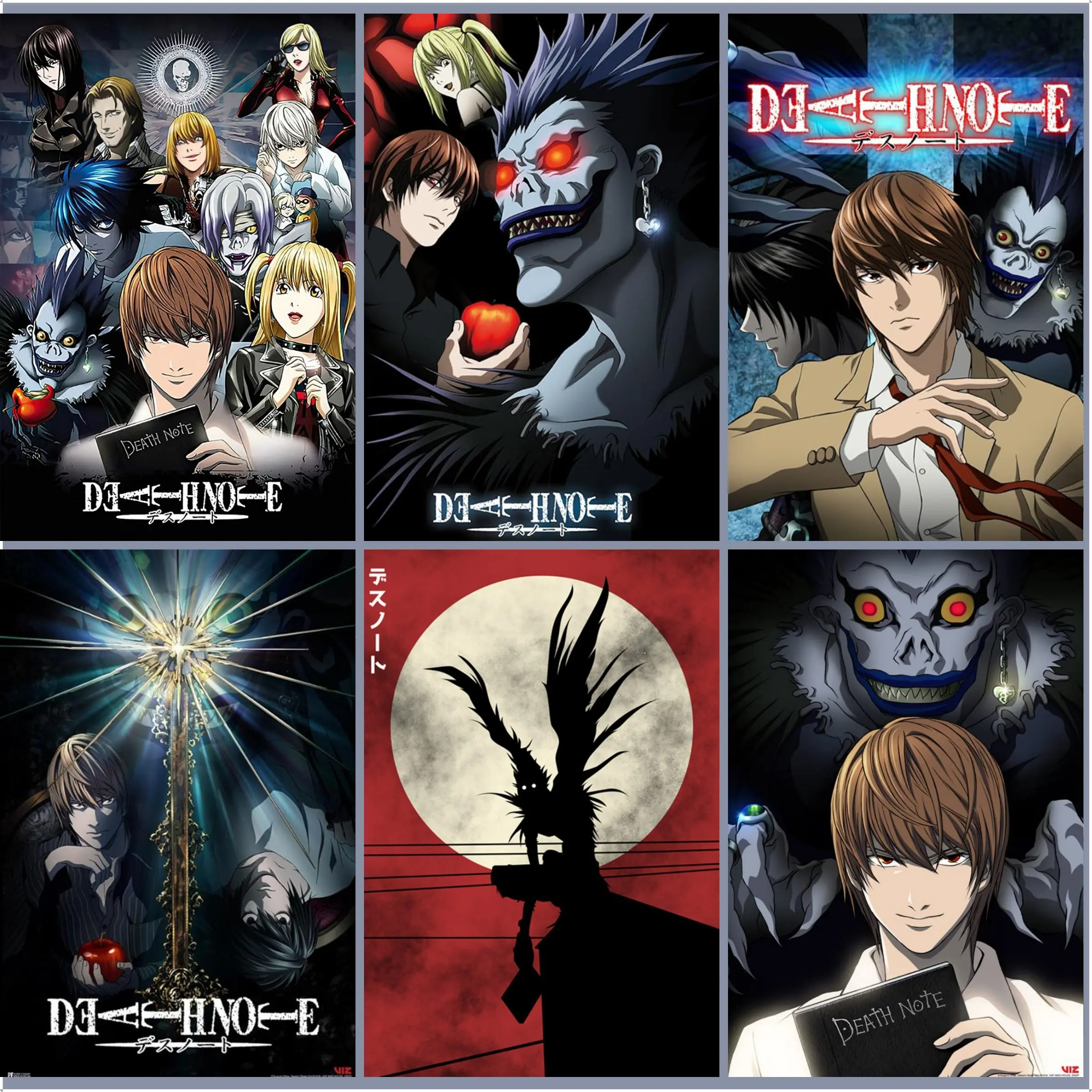 Death Note Light Yagami Artistic Canvas Poster, Anime Manga Print, Bedroom Home Decor Wall Art, Unisex Teen Birthday Gift