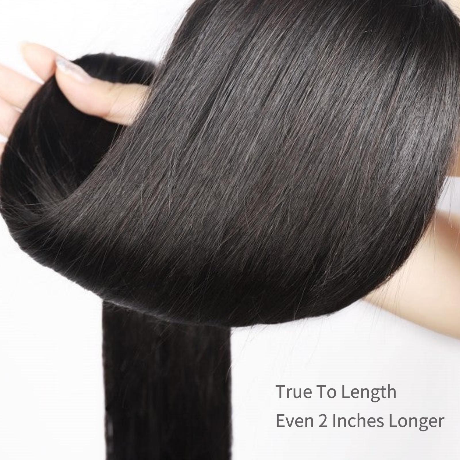 [Ashine] Cost-effective Virgin Hair Bundle 10 To 30 Inches 10A Grade Straight/Body Wave Natural Black Classic Stylish/ Beginner Friendly
