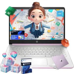 HP 14 inch Laptop for Students & Business • 250nits Anti-Glare Display • Intel 4-Core CPU • Copilot • Win 11 Pro • Wi-Fi 6 • 8GB RAM • 128GB UFS • Lavender