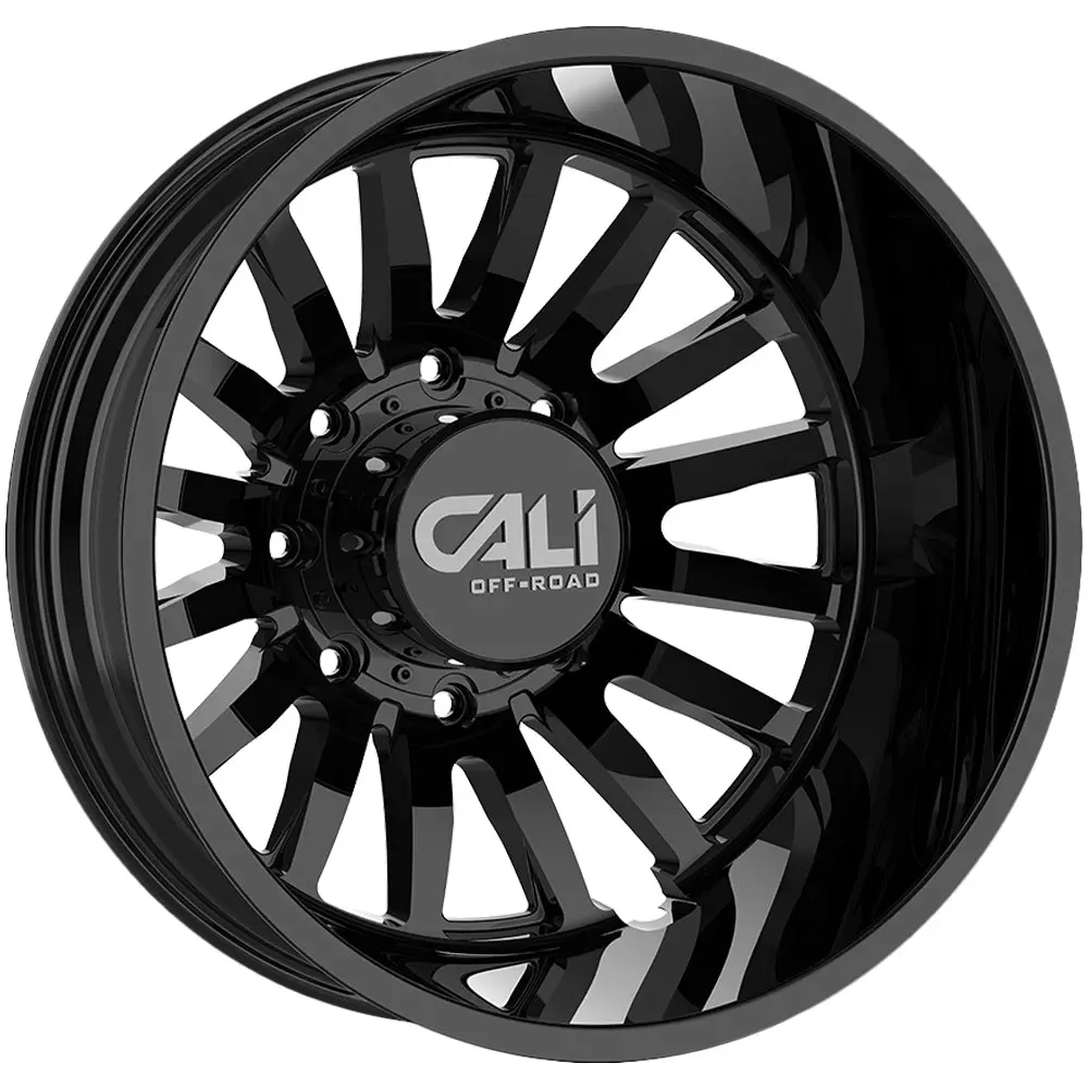 Cali 9110D Summit Dually Rear 22x8.25 8x200 Gloss Black Wheel Rim 22" Inch