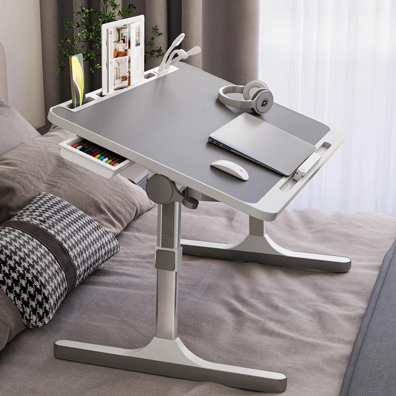 Lap Desk Bed Tray Table, Adjustable Laptop Stand for Bed with USB/ Light/ Fan/ Drawer, Portable Laptop Desk Table for Bed/ Couch/ Sofa/ Reading/ Writing, Bed Trays for Eating And Laptops