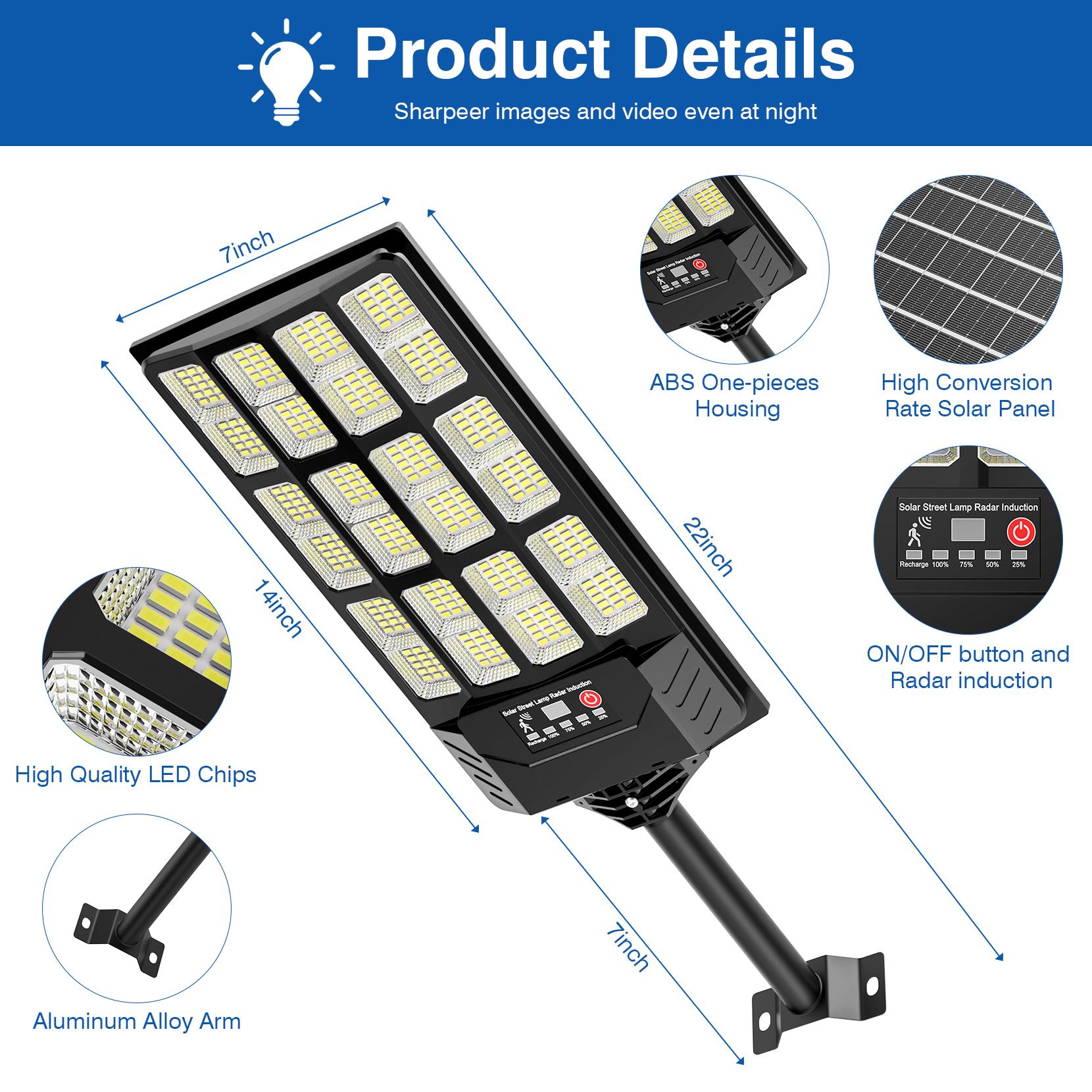 6Pack/2Pack Solar Street Lights Outdoor Waterproof,Wide Angle Solar Flood Light, LED Parking Light with Motion Sensor and Remote Control, Suitable for Street, Parking lot 6Pack/2Pack Solar Street Lights Outdoor Waterproof,Wide Angle Solar Flood Light, LED Parking Light with Motion Sensor and Remote Control, Suitable for Street, Parking lot