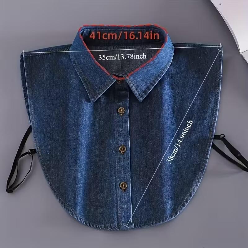 Fake Collar Shirt Collar for Blouses & Sweaters Structured Collar Piece to Turn Tops into Dresses One Size Fits 85-140 catties Practical Accessorize