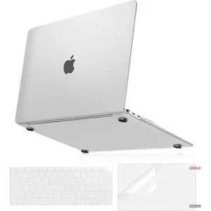 MOSISO Compatible with MacBook Air 13 inch Case 2022 2021 2020 2019 2018 A2337 M1 A2179 A1932, Ultra-Thin Natural Original Color Plastic Hard Shell Case&Keyboard Cover&Screen Protector
