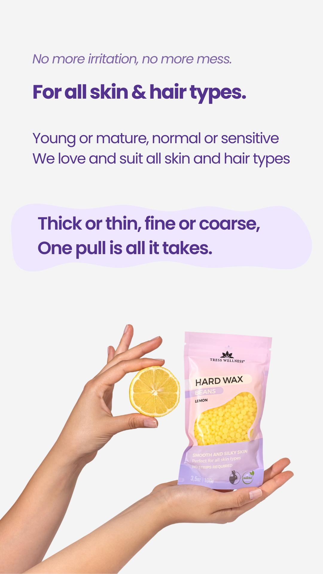 Complete Waxing Kit Set by Tress Wellness | Safe for Full Body Waxing | Armpit, Face, Legs, Brazilian and Bikini Waxing at home | At Home Waxing Kits for Women & Men | Sensitive Skin | Body Care | Waxing Hair Removal Hypoallergenic Wax Beads Hard Wax Kit Complete Waxing Kit Set by Tress Wellness | Safe for Full Body Waxing | Armpit, Face, Legs, Brazilian and Bikini Waxing at home | At Home Waxing Kits for Women & Men | Sensitive Skin | Body Care | Waxing Hair Removal Hypoallergenic Wax Beads Hard Wax Kit