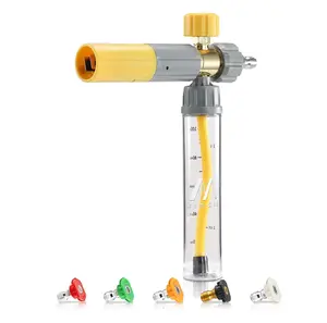 M MINGLE Mini Foam Cannon, Pressure Washer Foam Cannon with 5 Nozzle Tips, 1/4" Quick Connect for Car Wash, Patio, Deck Cleaning