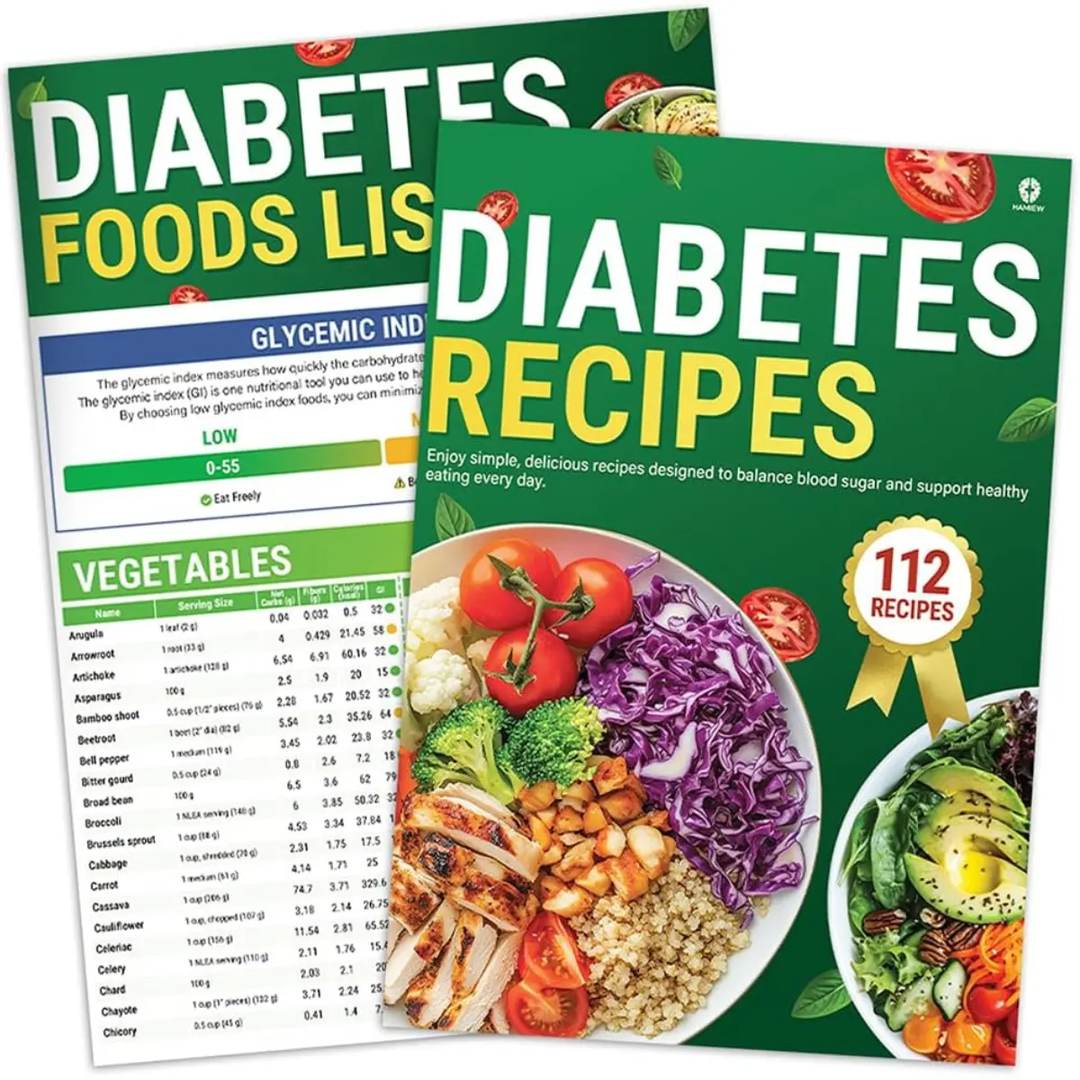 Diabetes Meal Planner & Food List for Beginners | Diabetic Cookbook for Type 1, Type 2, Prediabetes