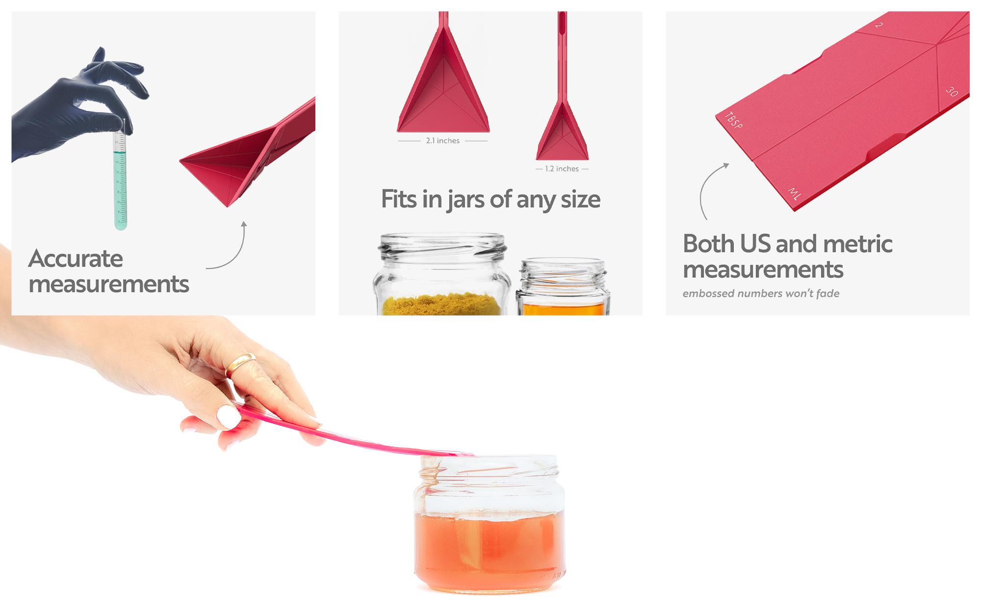 The Original Polygons 3-in-1 Folding Measuring Spoons – 6 Sizes in 2 Spoons, Magnetic & Space-Saving Kitchen Gadget for Easy Storage, Dry/ Wet Materials The Original Polygons 3-in-1 Folding Measuring Spoons – 6 Sizes in 2 Spoons, Magnetic & Space-Saving Kitchen Gadget for Easy Storage, Dry/ Wet Materials