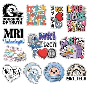 MRI Tech Stickers Pack - 12 PCS Radiologic Technologist Stickers, Funny X-Ray Tech & CT Stickers, Waterproof for Welders & Metal Work Enthusiasts