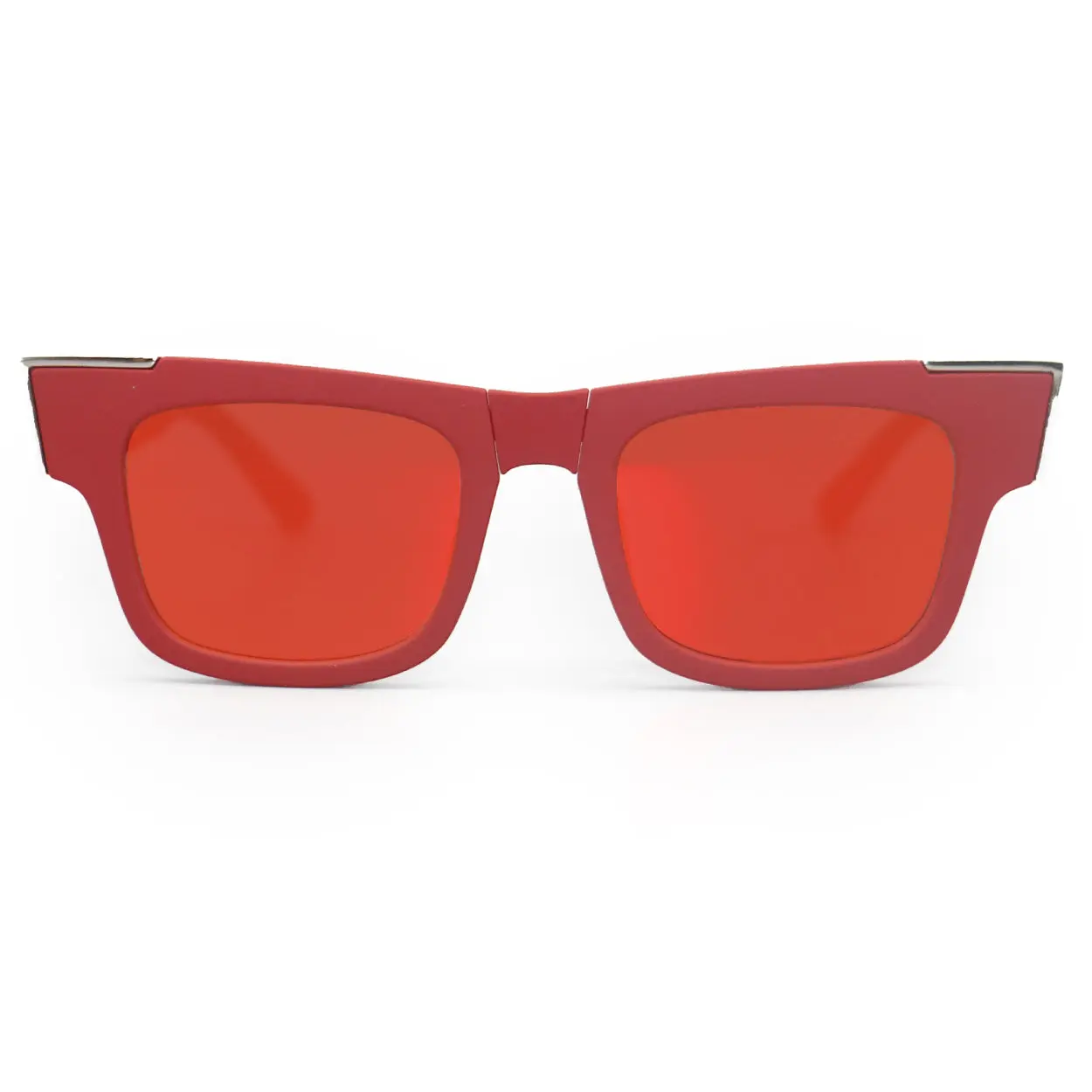 Fold It - Mirrored Red - Tangle Free Foldable Sunglasses - Certified Shatter-Resistant Lenses - UV400 - For Women & Men
