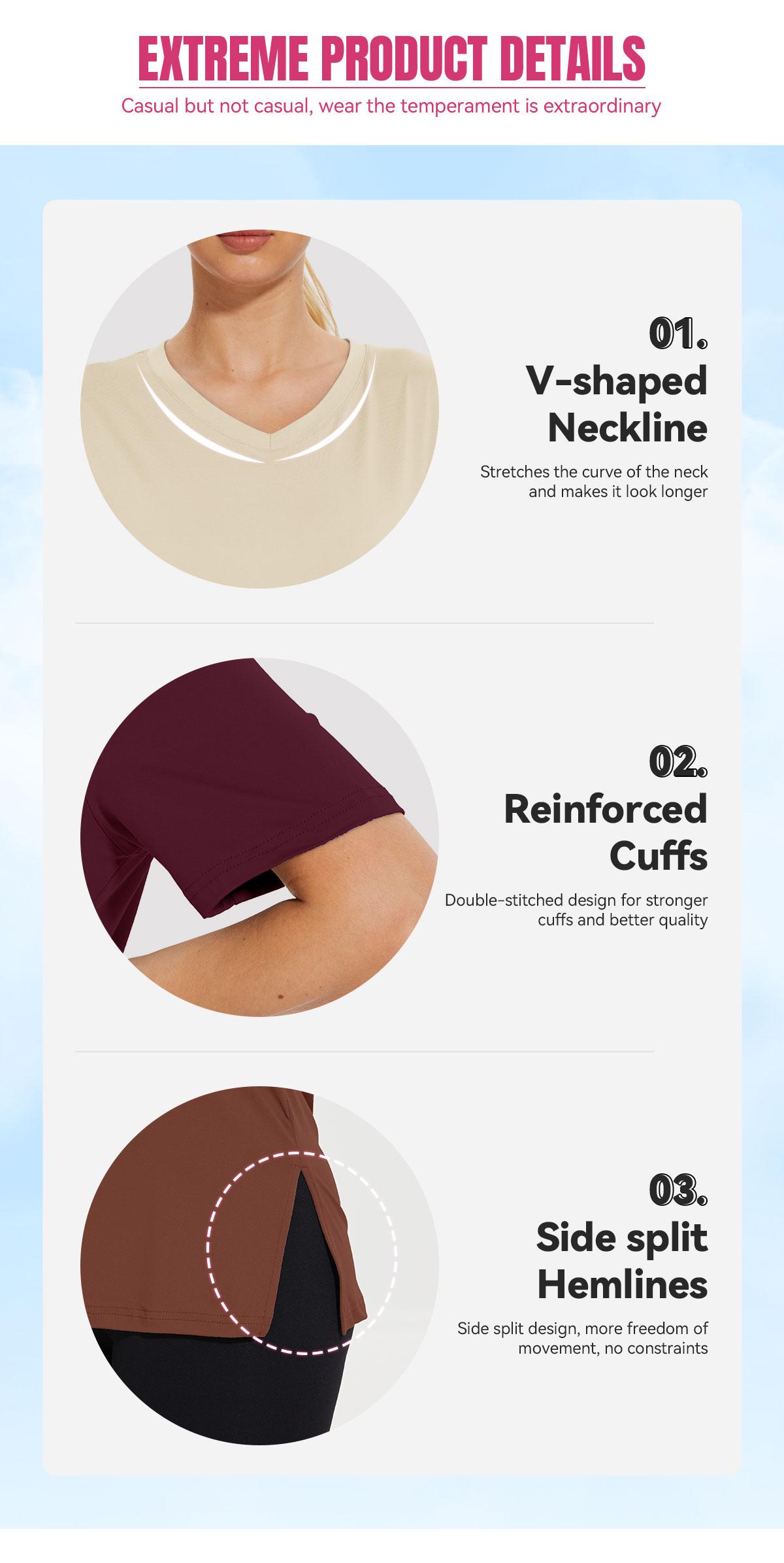 SHOWITTY 1/3 Pack Women's Plus Size Short/Long Sleeve T-Shirts - Lightweight Casual V-Neck Tops for Fall, Breathable Loose Fit, Comfortable Basic Tees SHOWITTY 1/3 Pack Women's Plus Size Short/Long Sleeve T-Shirts - Lightweight Casual V-Neck Tops for Fall, Breathable Loose Fit, Comfortable Basic Tees