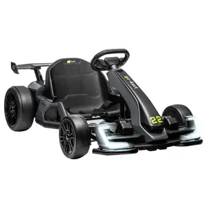 24V Kids Electric Drift Kart,300W Powerful Motor 8.5MPH, Big Battery, EVA Tires, Adjustable Length, Drift/Sport Modes, Brake Pedal, for Kids