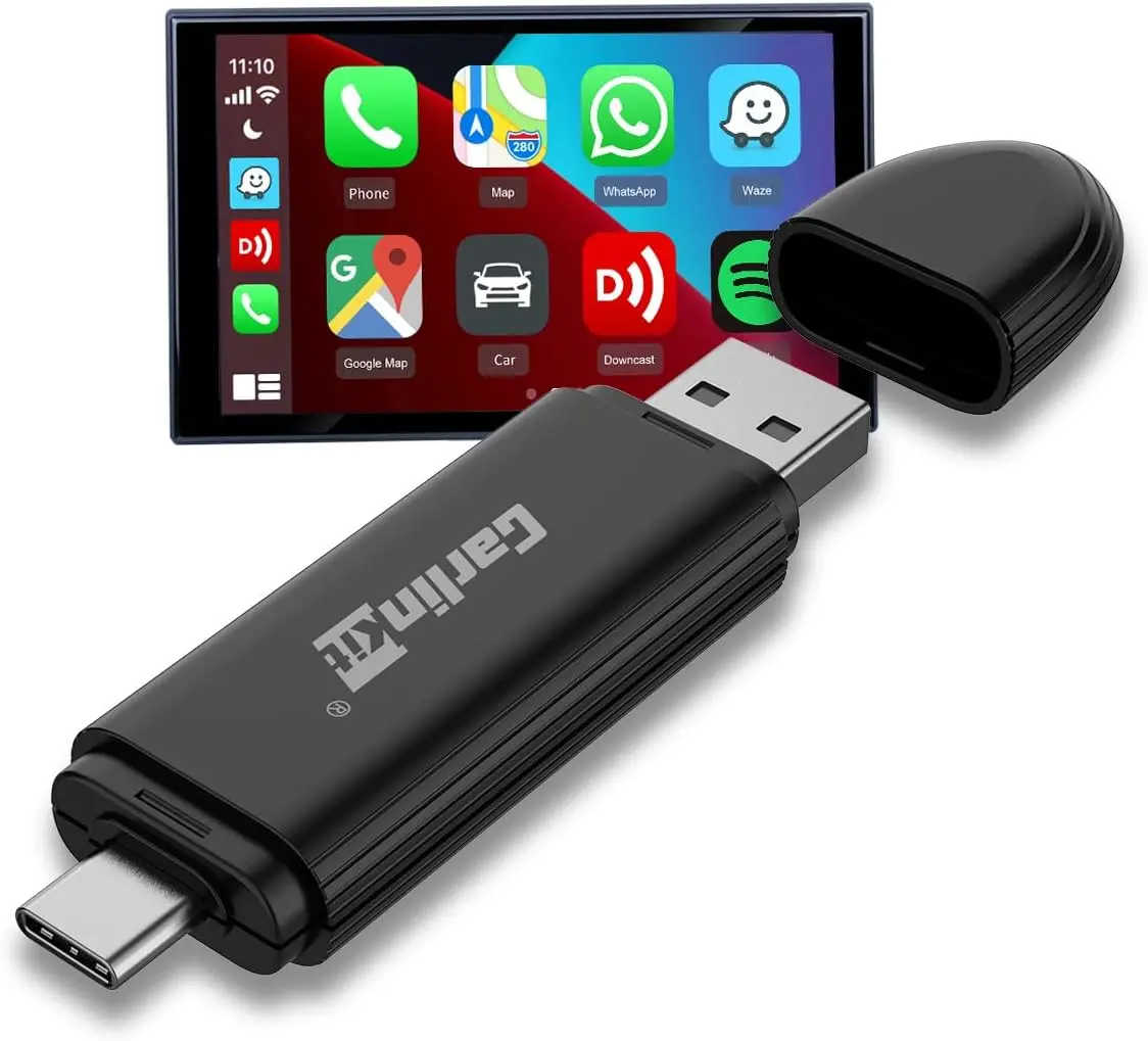 CarlinKit CarPlay Wireless Adapter MiNi SE 2026 - Auto Connect Online Update for iPhone, Apple CarPlay Wireless Adapter Convert OEM Wired CarPlay Cars, Plug & Play Dongle
