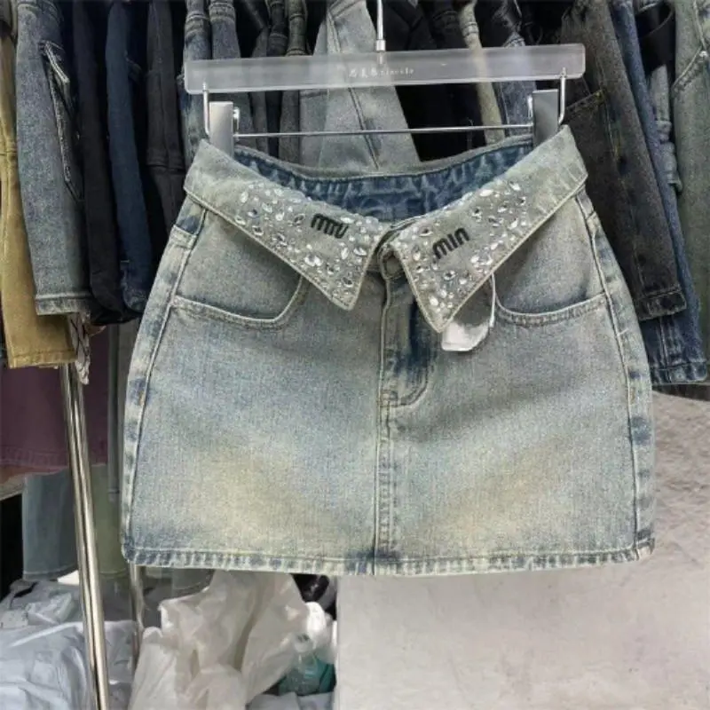 Vintage-Waisted Flared Mini Skirt a Slim Fit Plus Size Ruched Front Zipper Pants jeans go  clam  dep back  to  school  shopping clothes