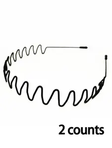 Minimalist Metal Hair Hoops, CasualJumpstart SaleWavy Design Hair Hoops, Non Slip Hair Hoops forOutdoor Sports, Fashion Hair Accessories forWomen & Men, Zigzag Headband