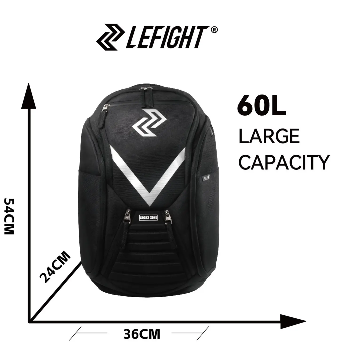 LEFIGHT Hoops Elite Pro Basketball Backpack, Modern Unisex 17-Inch Waterproof Nylon Travel Bag with Laptop Compartment & Shoe Storage, Training Equipment, Aesthetic, Quick-Drying Fabric