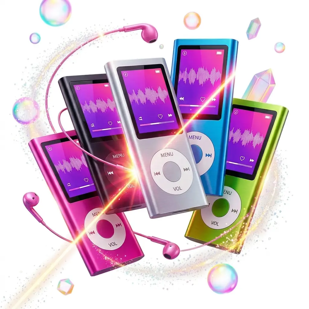 Portable MP3 player with a color screen, supports multiple audio formats, rechargeable music player, lightweight and portable, suitable for commuting, walking, studying, and workouts | MP3 Player | Portable Music Player | TF card sold separately