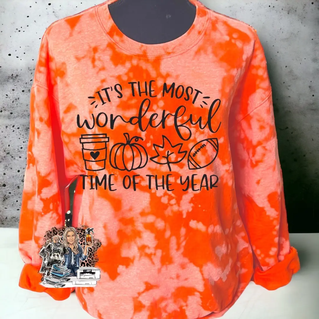 Bleached Fall Crewneck Sweatshirt , Unisex , Fall Sweatshirt