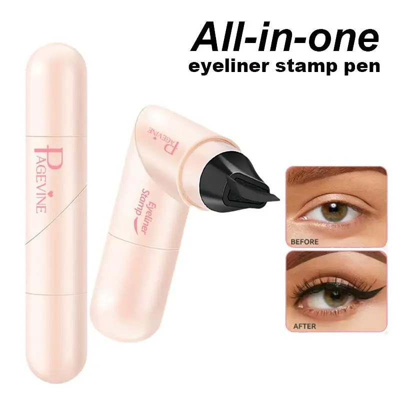 Rotating Dual-Head Eyeliner Stamp Pen, Long Lasting Smudge Proof Eyeliner for Flawless Wings - Makeup & Beauty Product,sunscreen, Cosmetic,back to school
