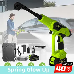 Cordless Pressure Washer Machine, Water Squirter, Water Blaster Portable Power Washer with 48V 5.0Ah Battery and Charger, Handheld High-Pressure Car Washer 6-in-1 Adjustable Nozzle for Car/Garden/Outdoor Cleaning,for Valentine’s Day Gift