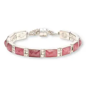 Mine Finds by Jay King Pink Rhodochrosite Bracelet with Magnetic Clasp