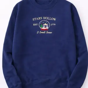 Embroidered Christmas Sweatshirt, Christmas Crewneck, Christmas Sweater, Stars Hollow Sweatshirt